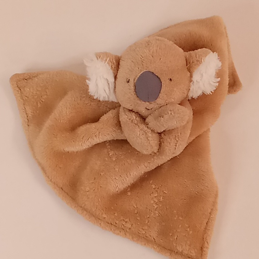 CHILD OF MINE Made by Carter's Lovey Lovie Blankie Koala Plush tan-white color